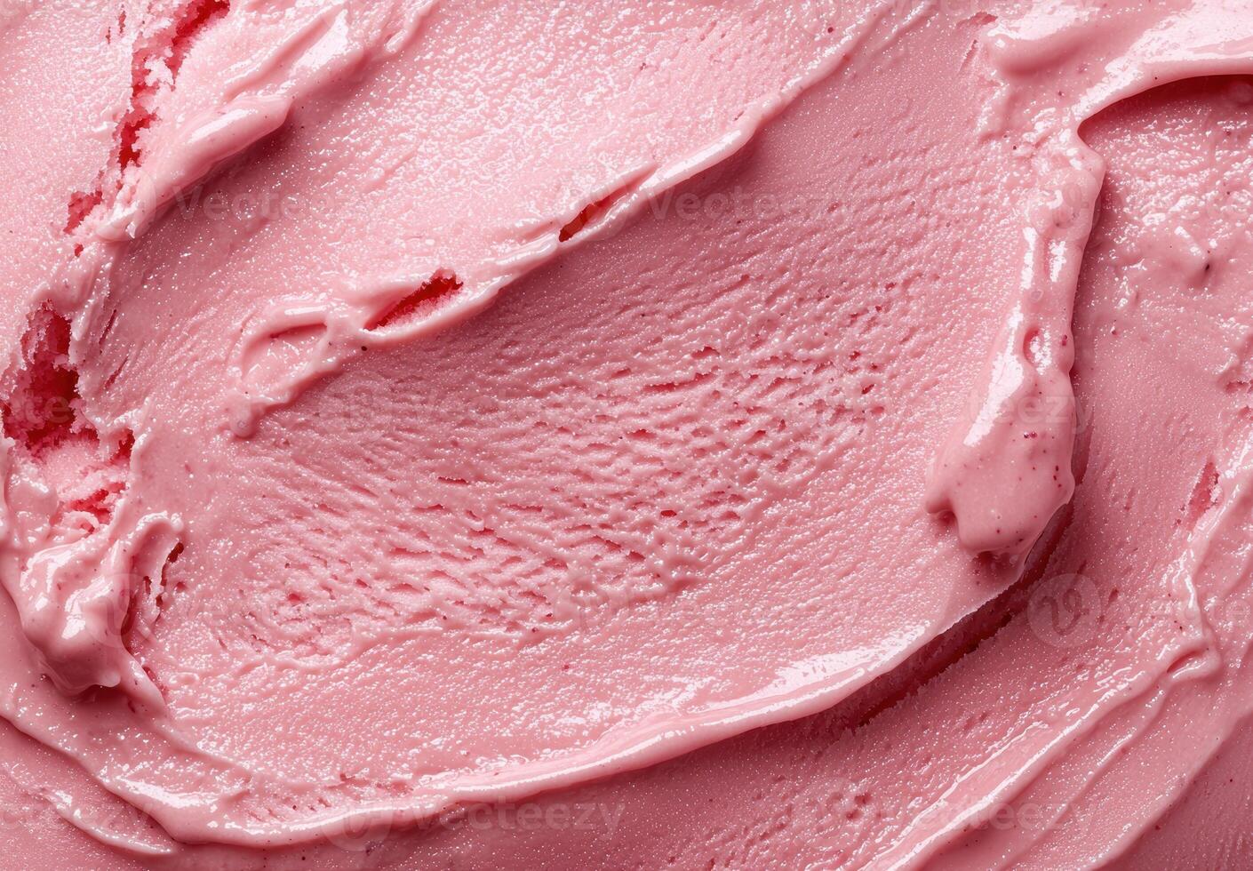 close up of pink ice cream texture photo