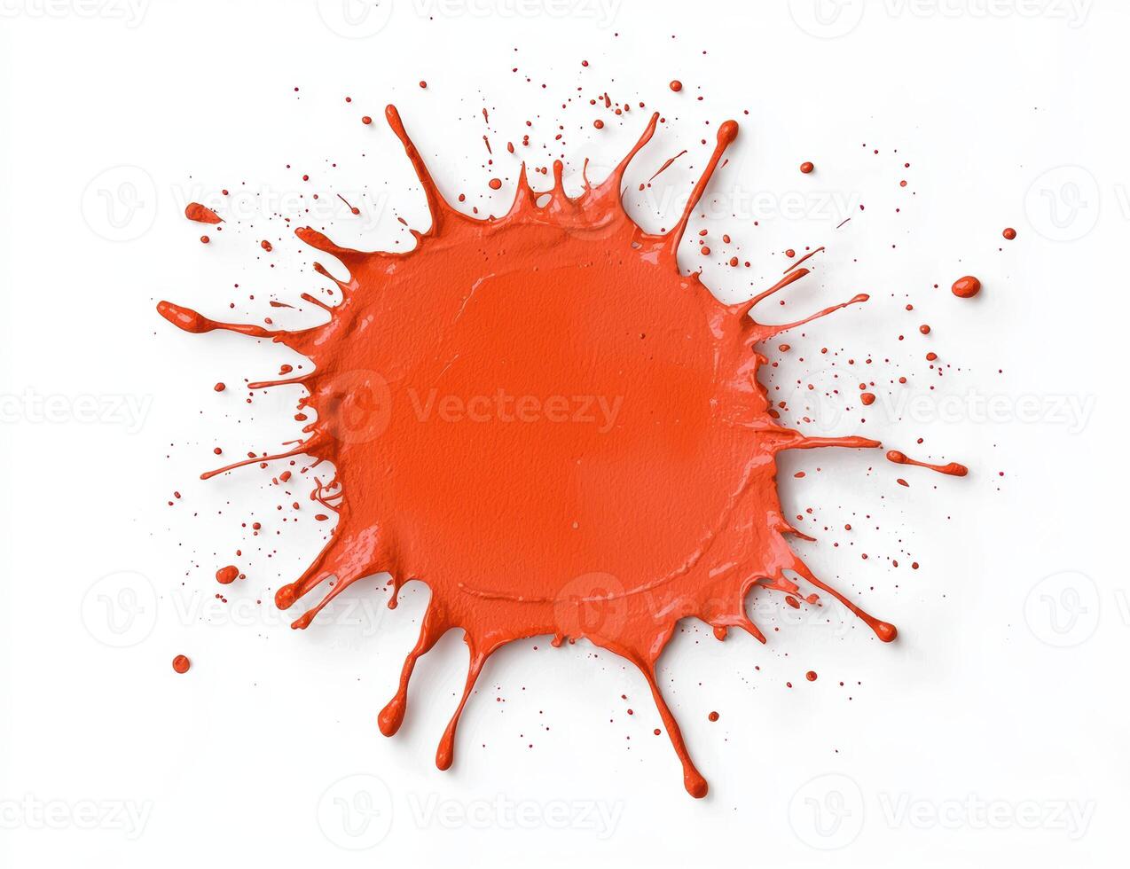 Vibrant orange paint splash photo