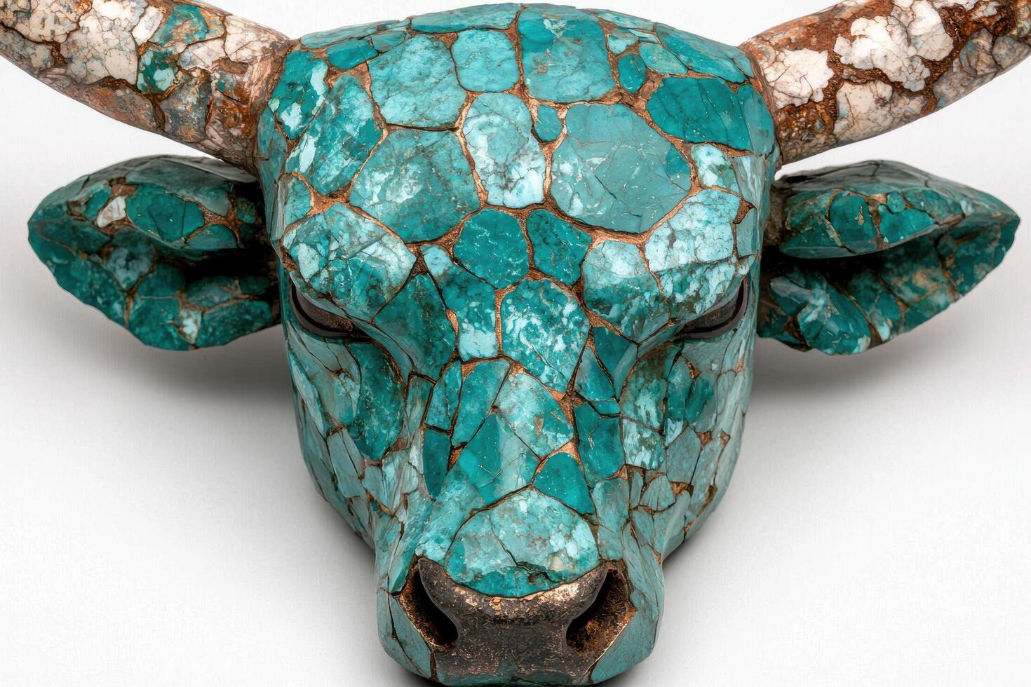 Intricate turquoise stone sculpture photo