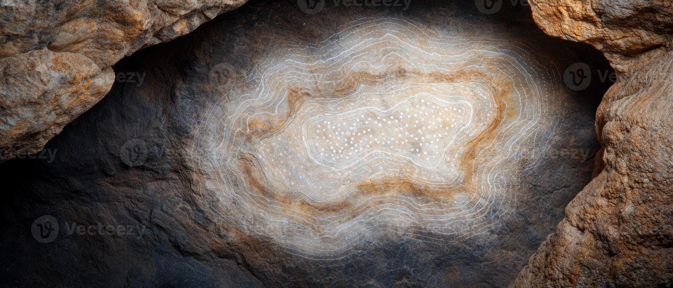 Intricate patterns in natural rock formation photo