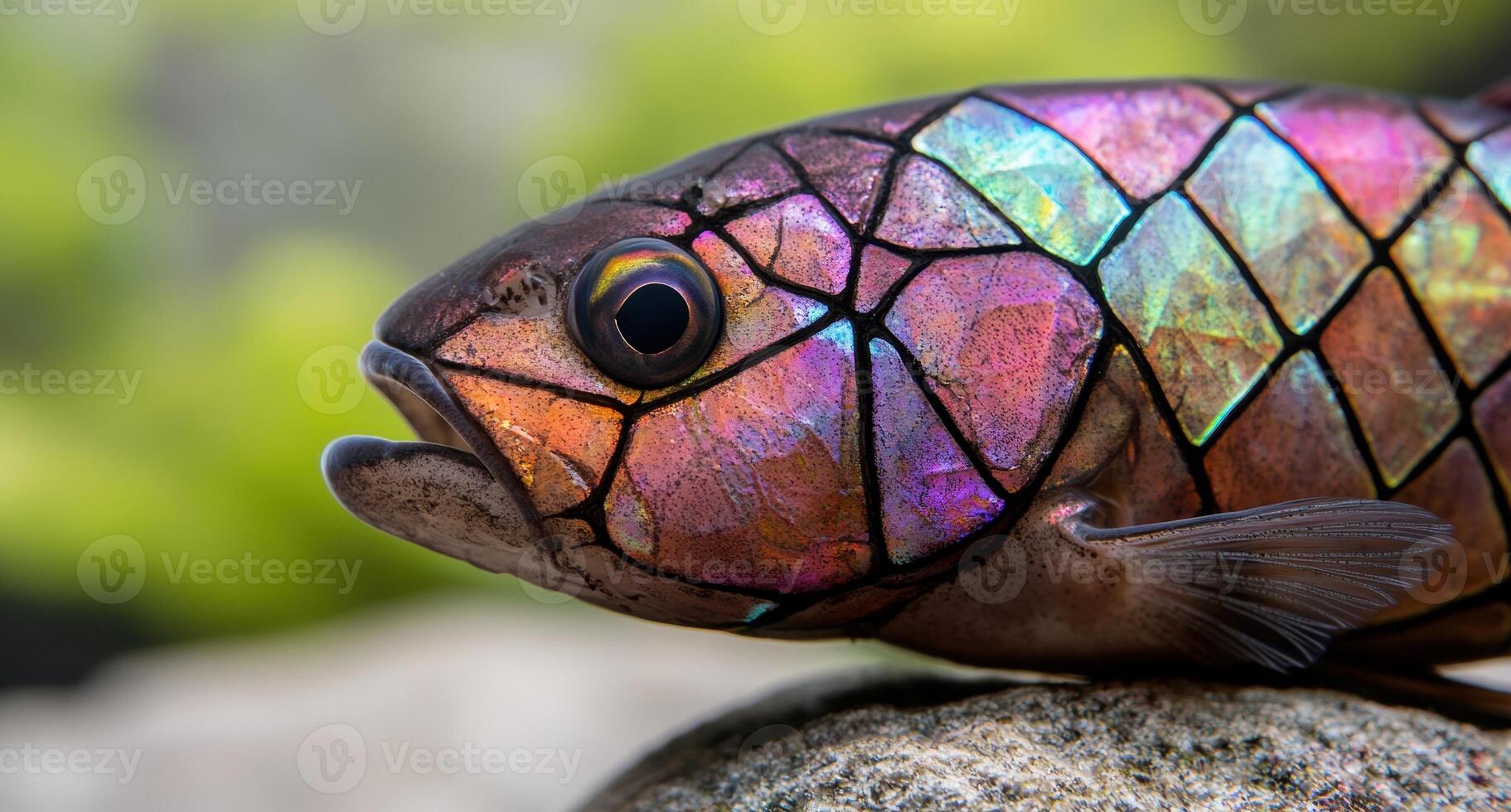 Colorful fish with intricate scales photo