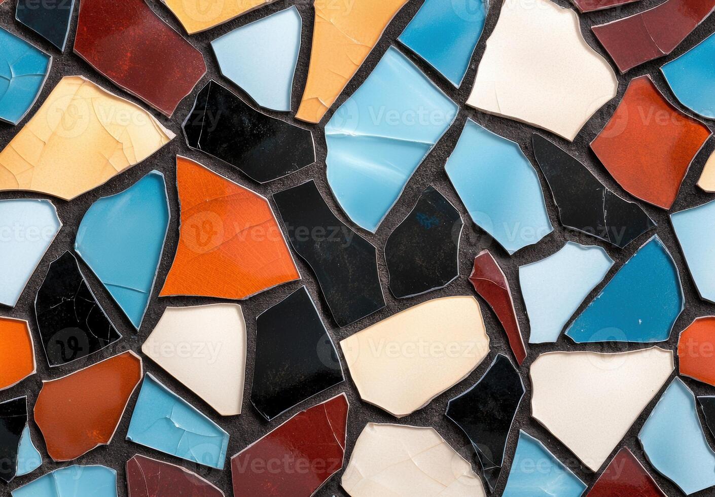 Colorful mosaic tile pattern background photo