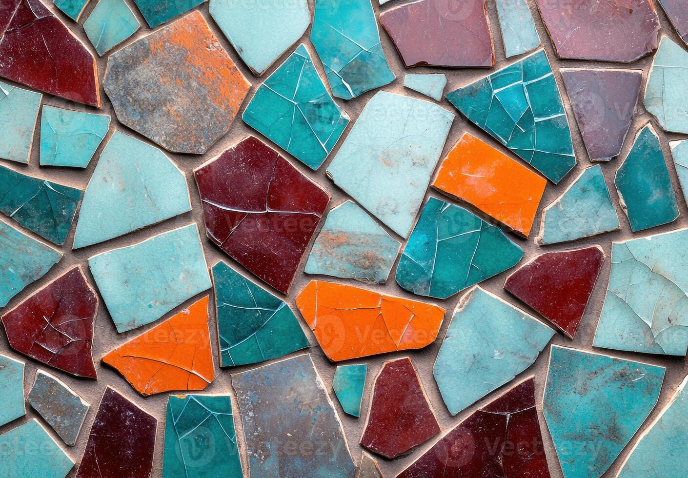 Vibrant mosaic tile pattern photo