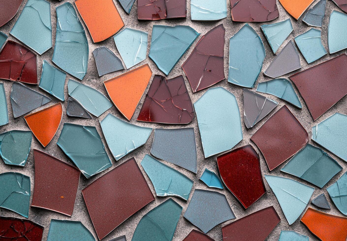 Colorful broken glass mosaic pattern photo