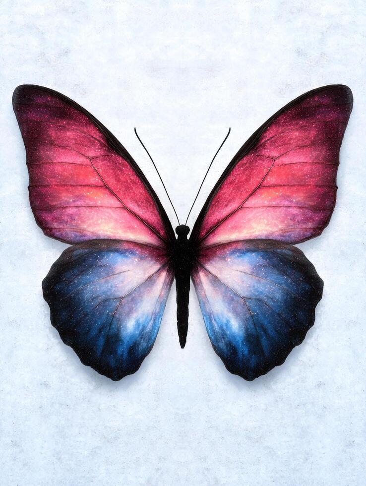 Vibrant butterfly with intricate wing patterns photo