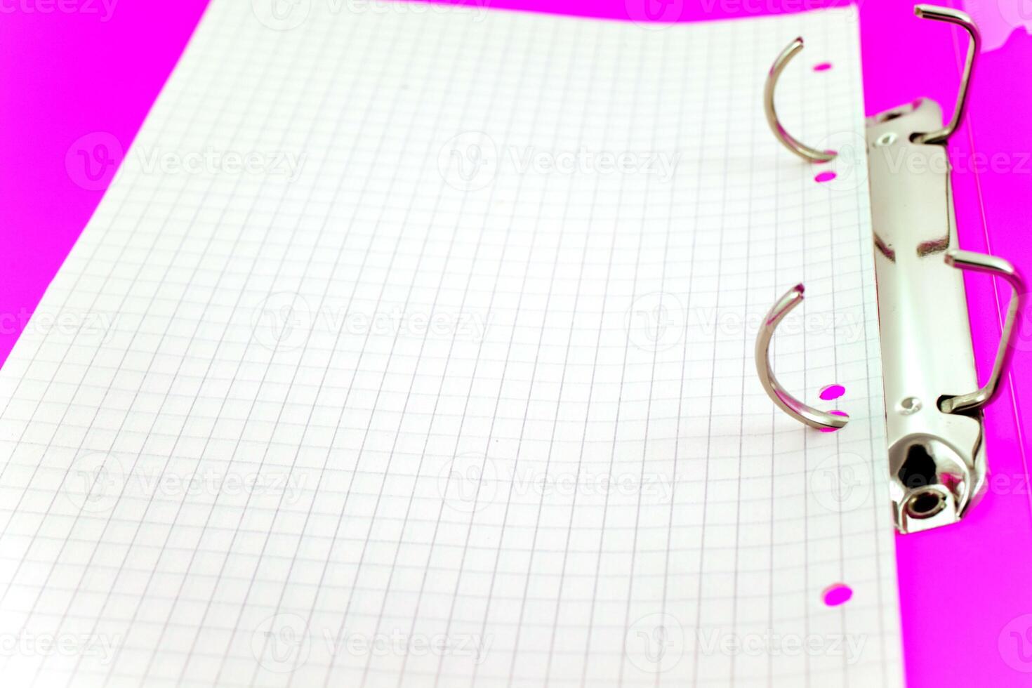 empty paper sheet in bright office folder photo