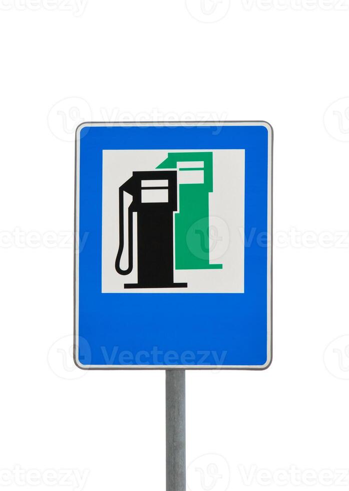 road sign petrol station photo