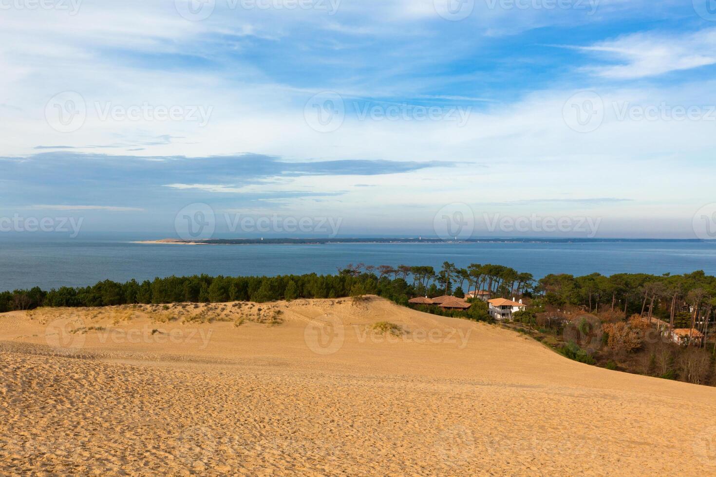 View down from the dune of Pyla photo