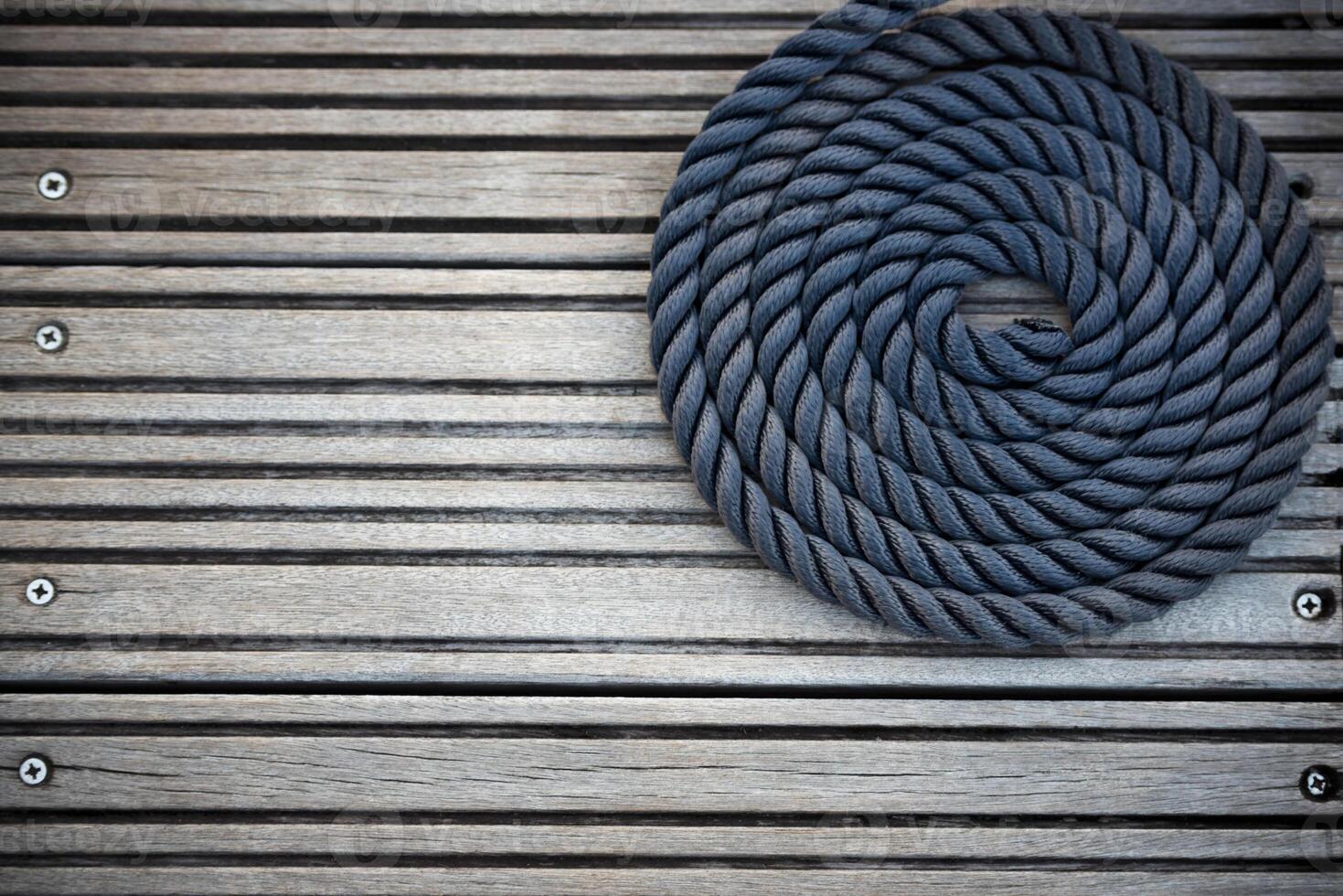 Nautical mooring rope photo
