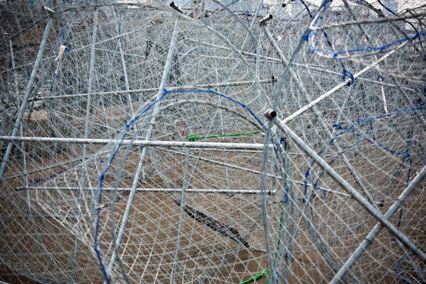 Metal fishing nets photo