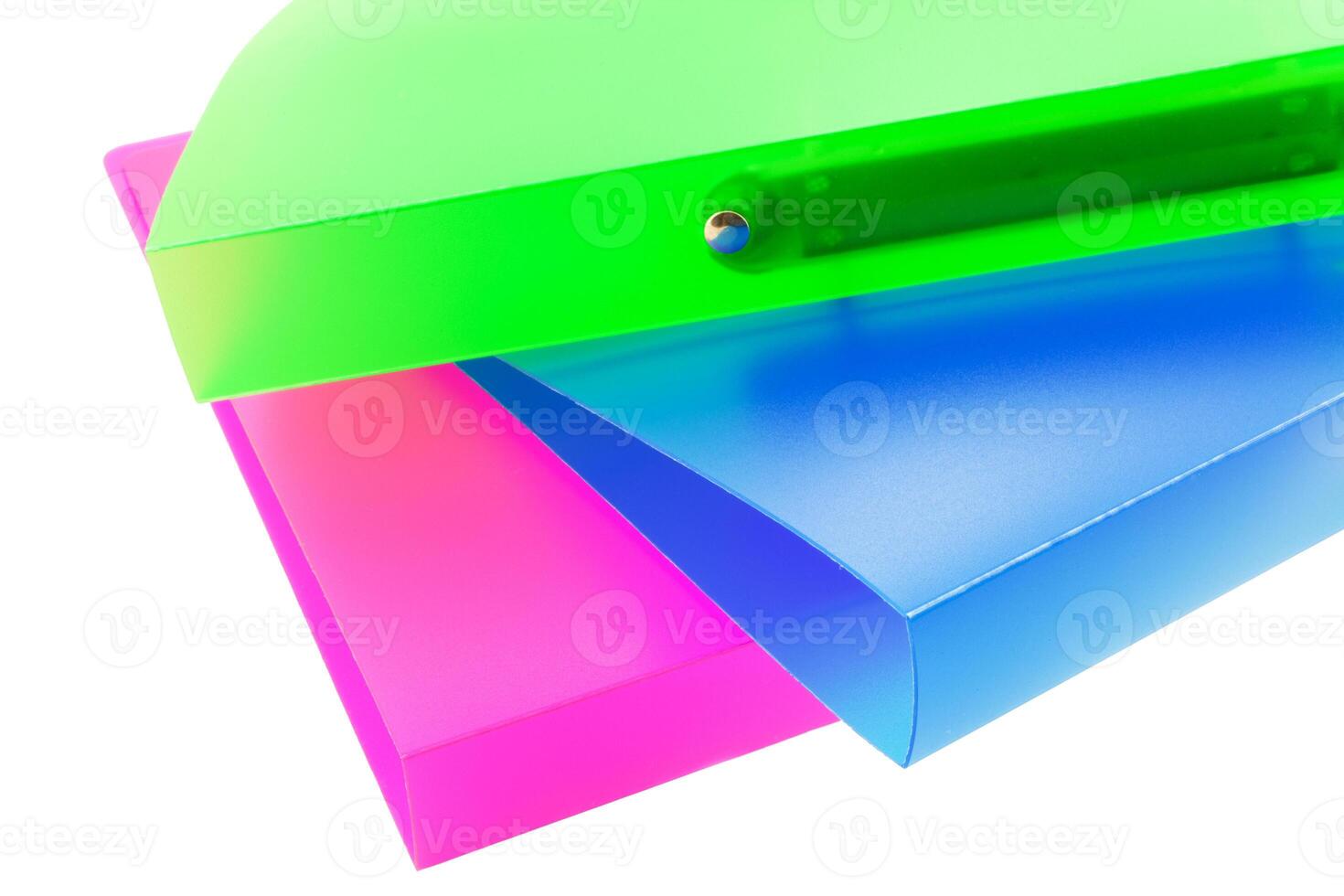 three multicolored folders photo