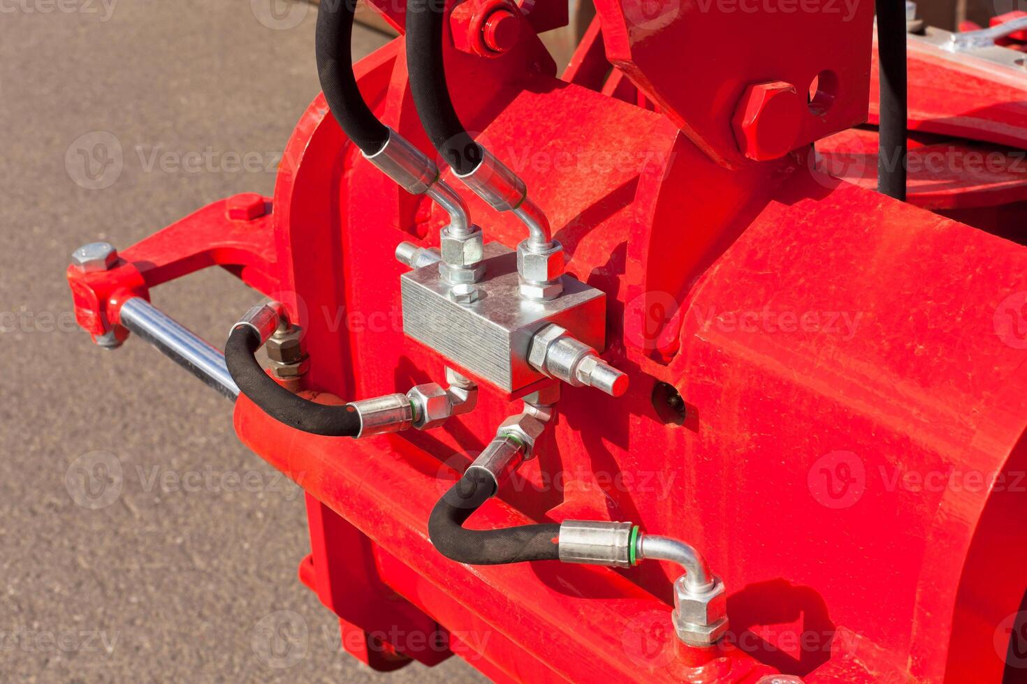 Hydraulic System Hoses on Farm Machine photo