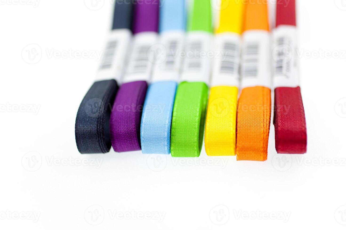 seven colored ribbons photo