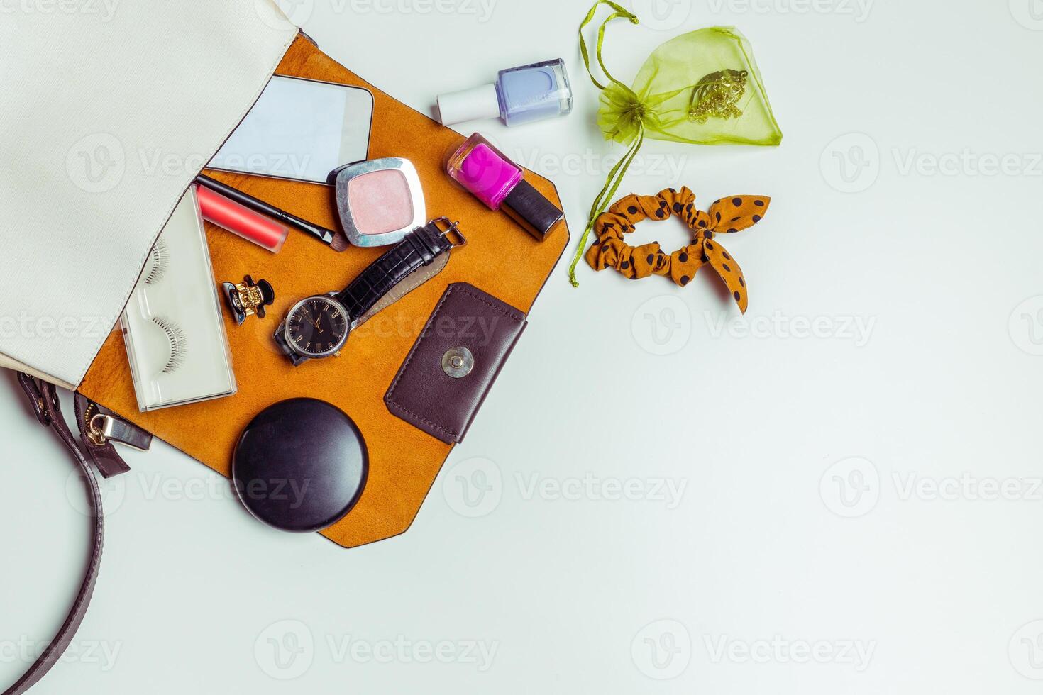 Woman's bag inside out photo