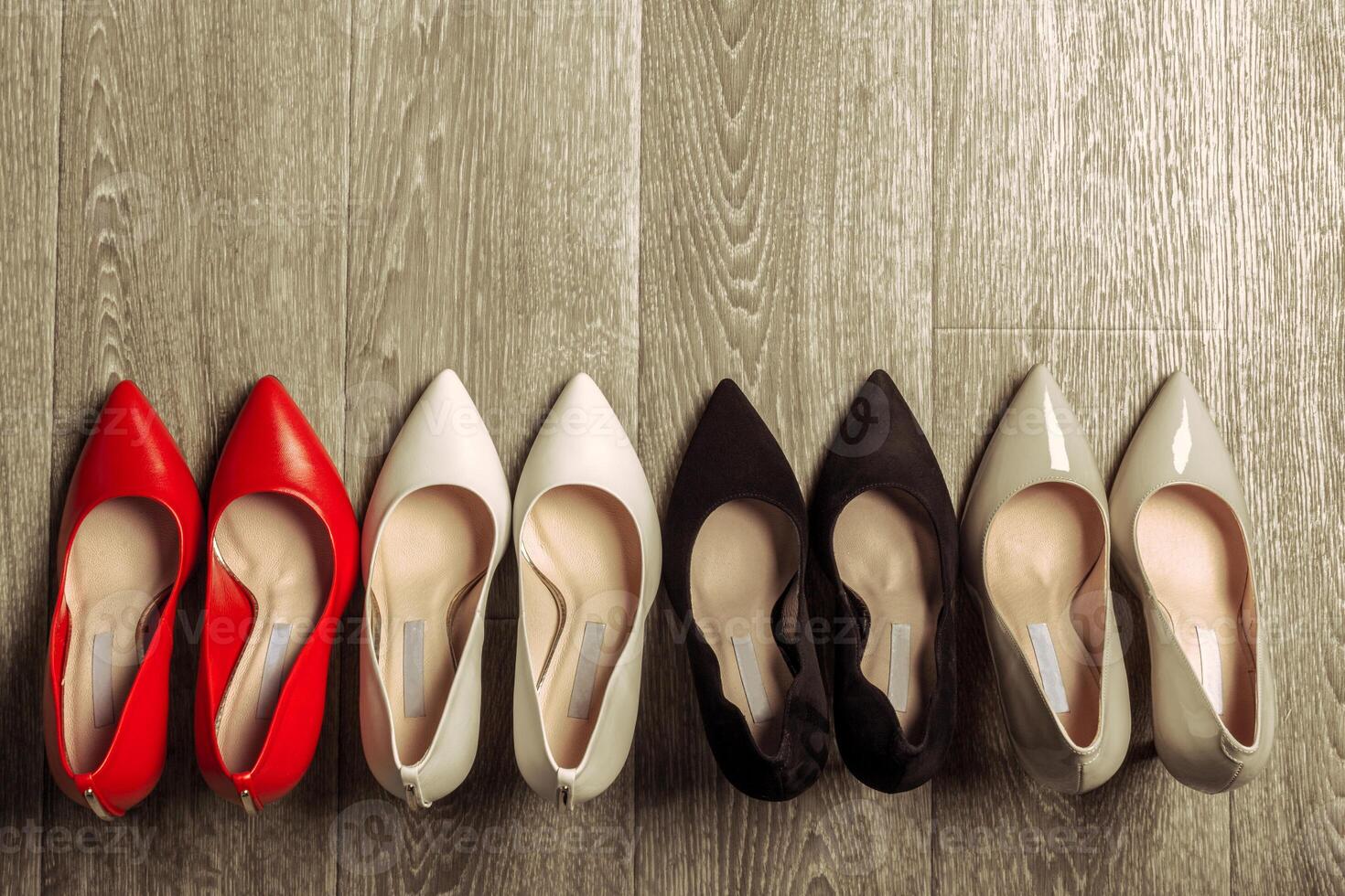 Set of different shoes photo