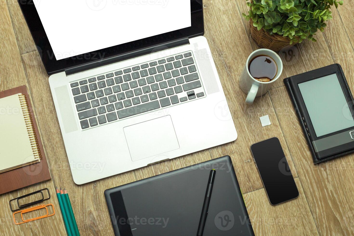 Working place of designer, close-up photo