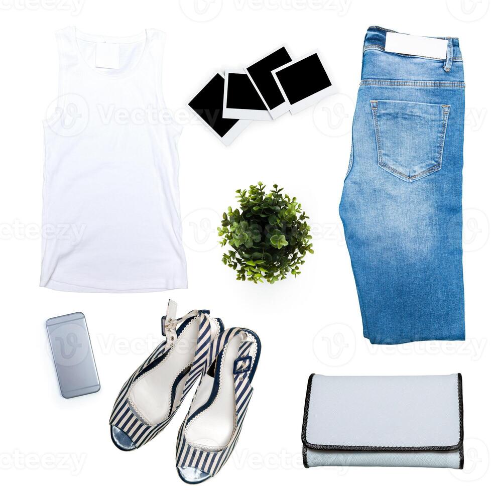 collection collage of women's clothing photo