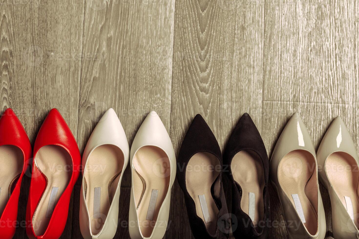 Set of different shoes photo