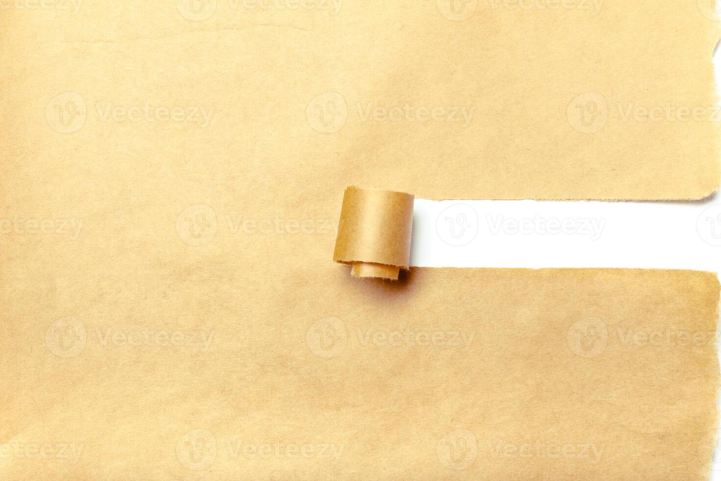 Brown package paper torn photo