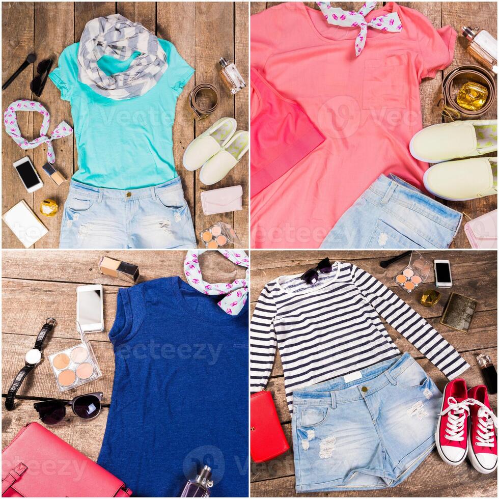 Collage of women's clothes photo