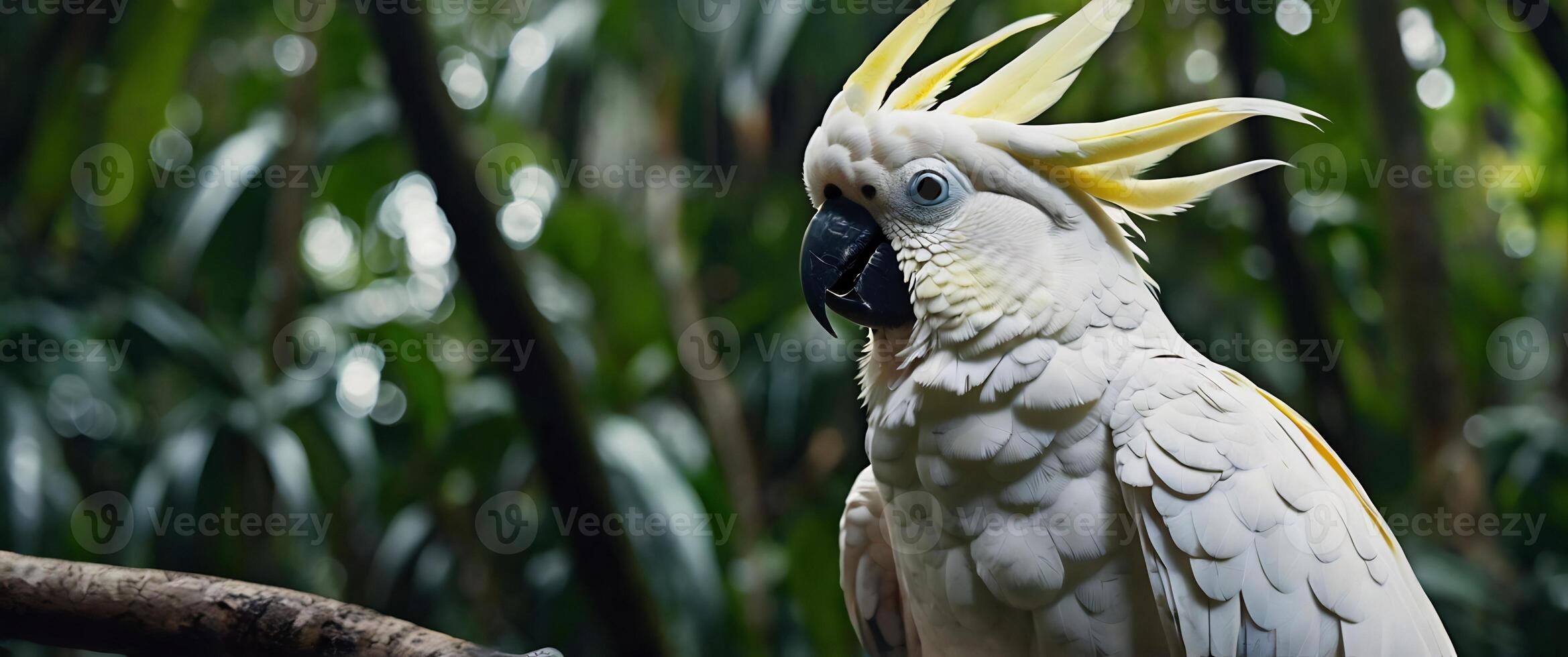 A white and yellow bird photo