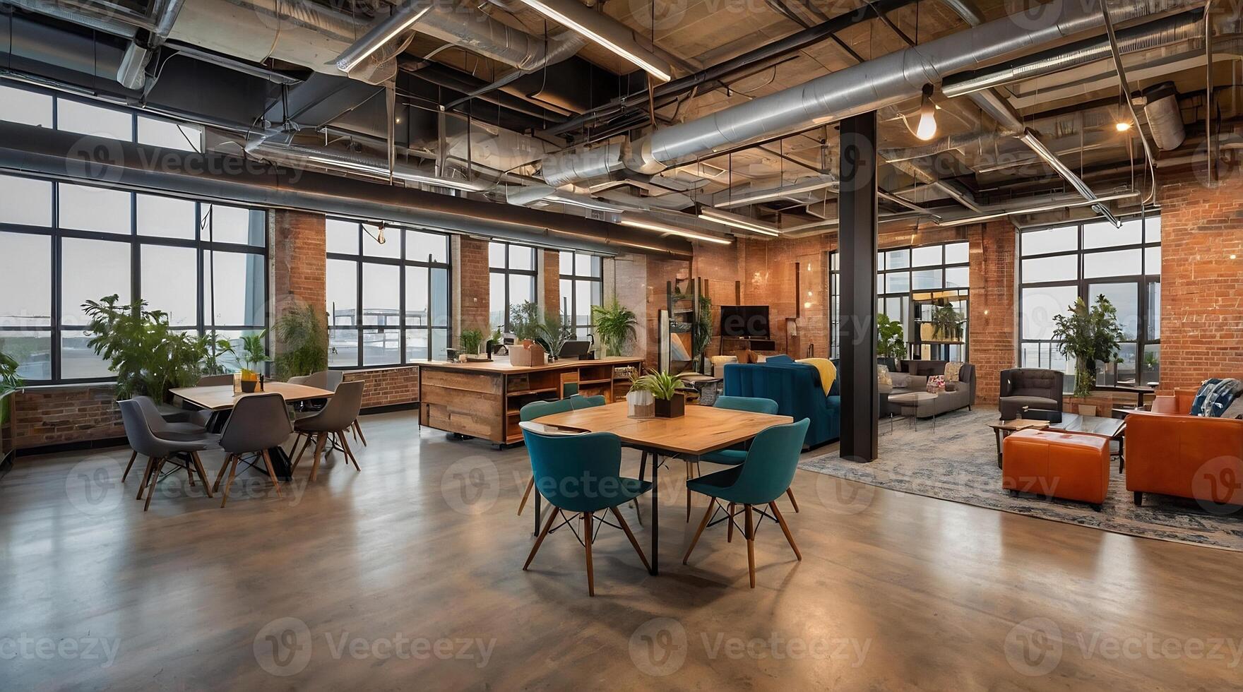 The office space has a large open floor plan photo
