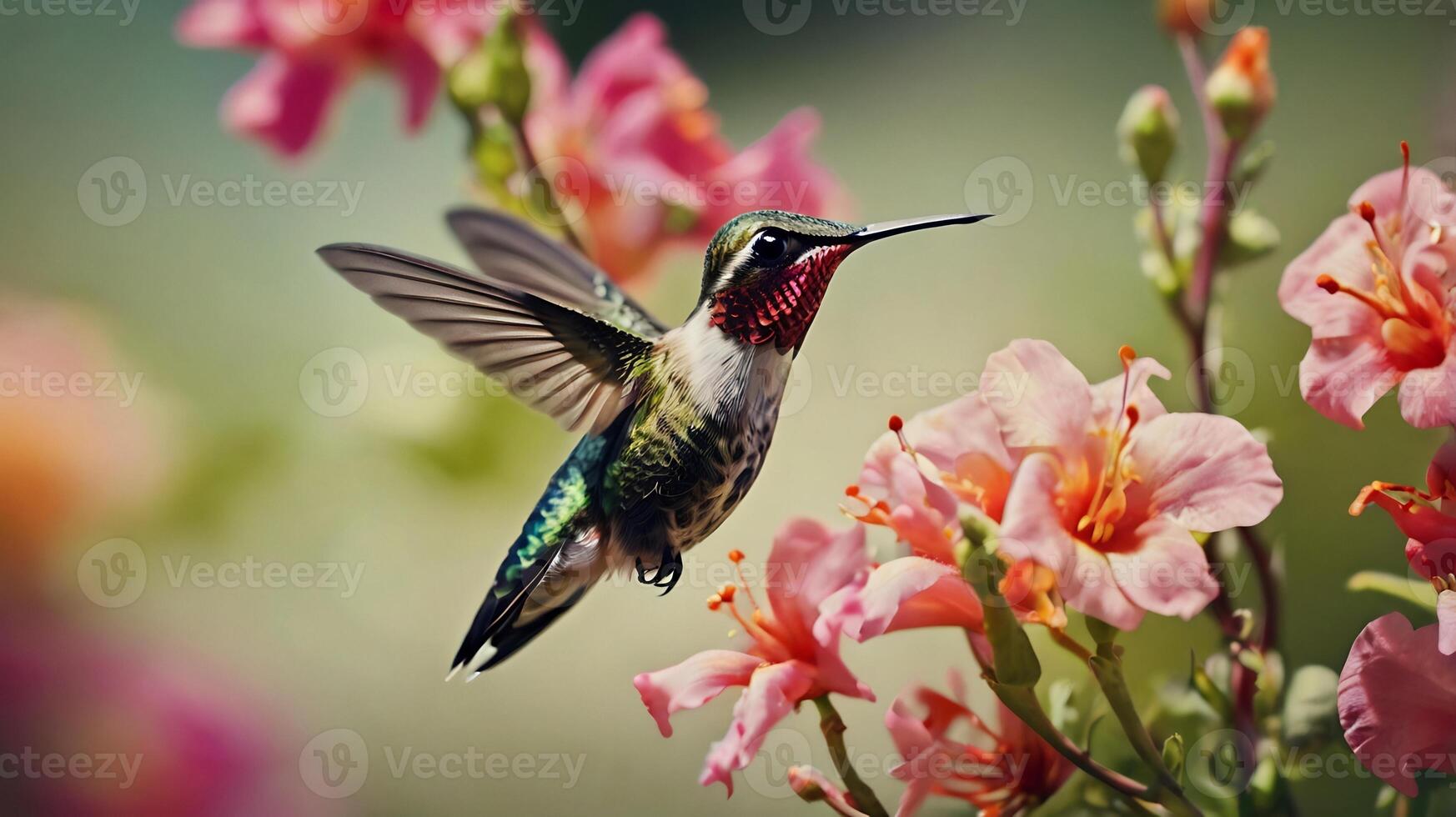 Hummingbird, flowers, birds, flowers, birds, flowers, birds, flowers, birds photo