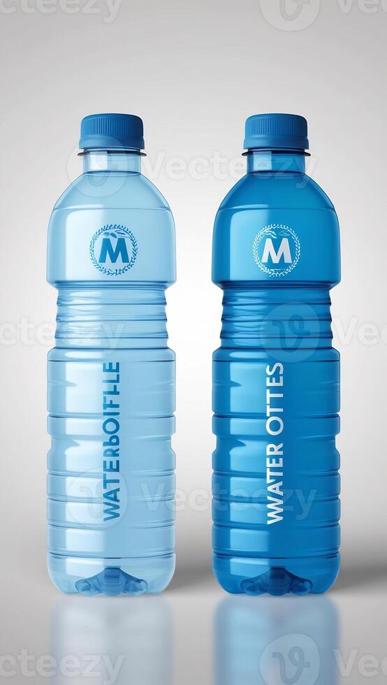 Water bottles mockup photo