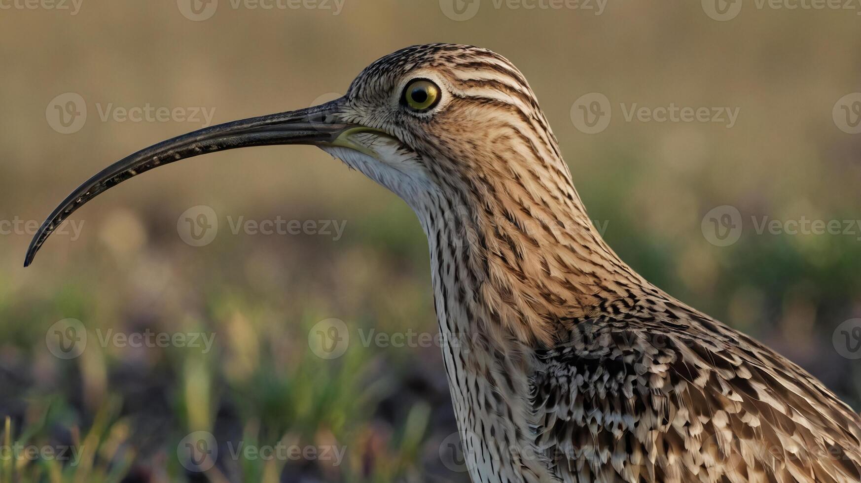 A close up of a bird with a long beak photo