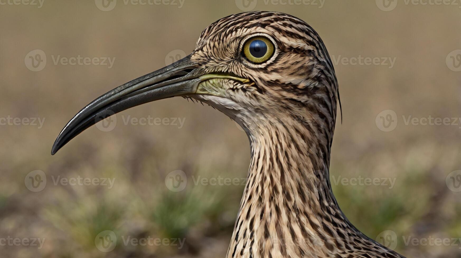 A close up of a bird with a long beak photo