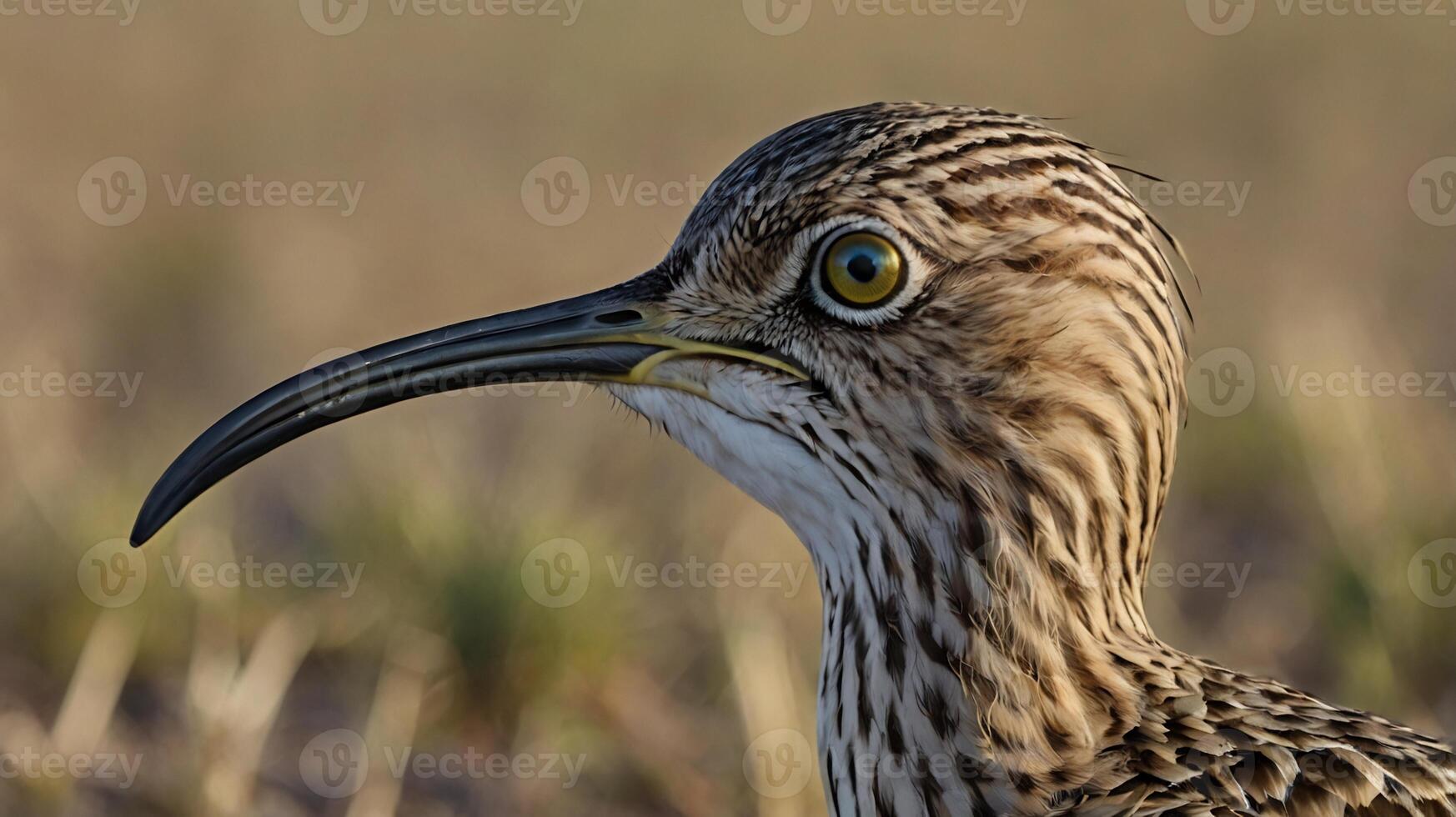 A close up of a bird with a long beak photo