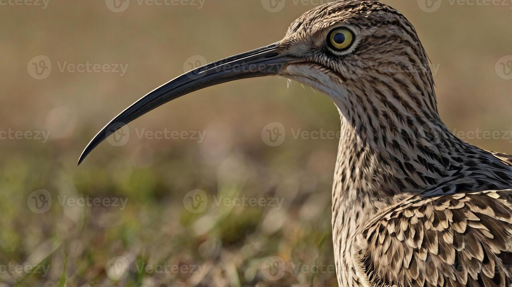 A close up of a bird with a long beak photo