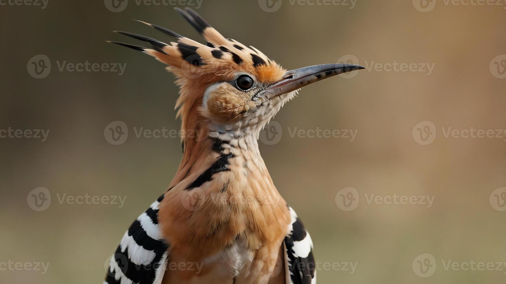 A close up of a bird with a long mohawk photo