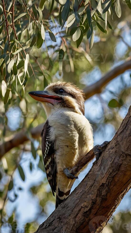 A bird sitting on a branch of a tree photo