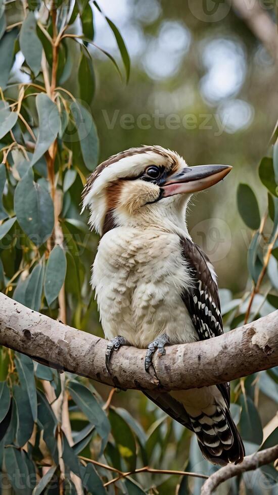 A bird sitting on a branch photo