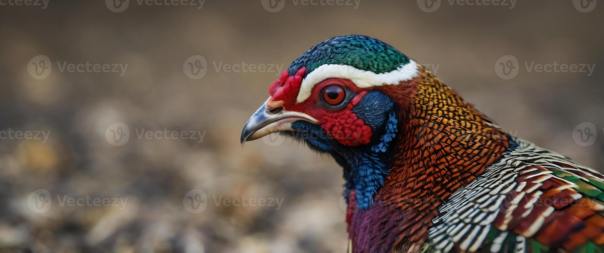 A close up of a colorful pheasant photo
