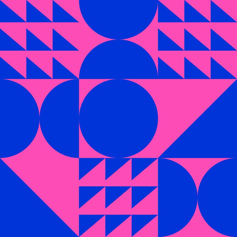Brutalism geometrical Y2K seamless pattern. abstract colorful minimal shapes retro background vector
