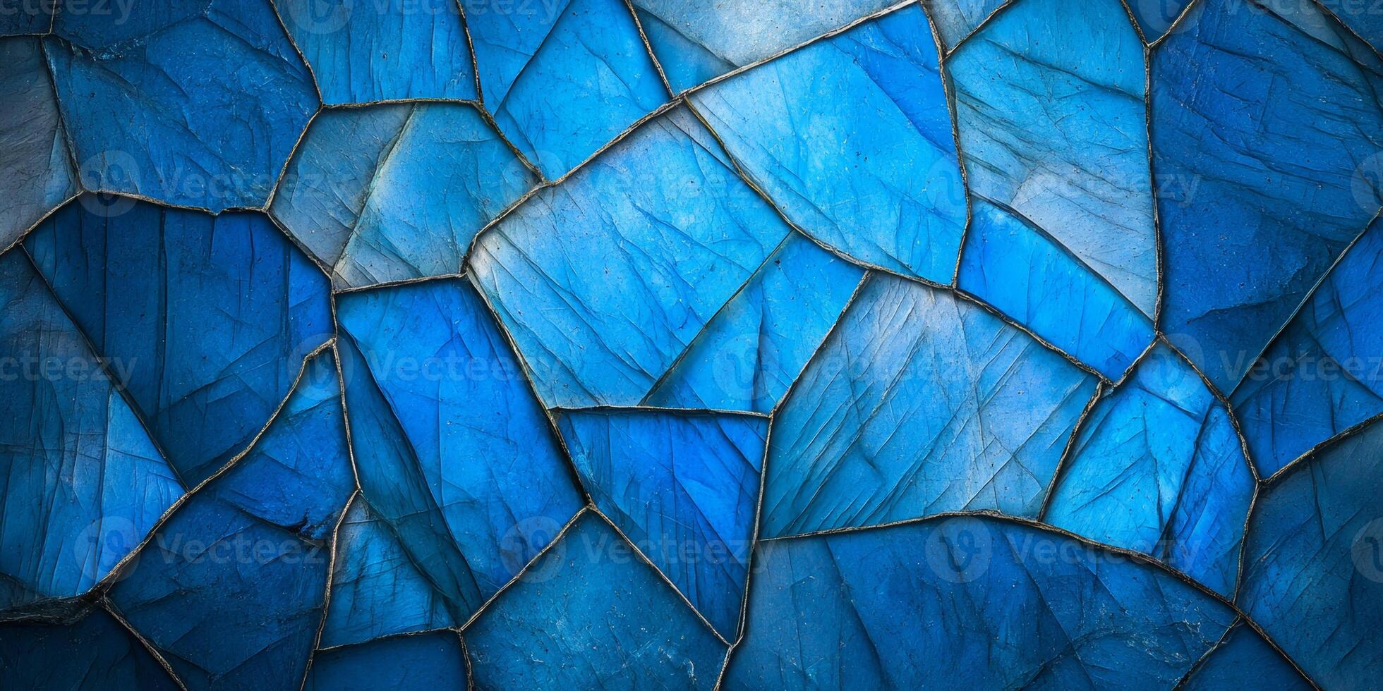 Exploring intricate abstract iridescent patterns on polished blue labradorite with glowing reflections photo