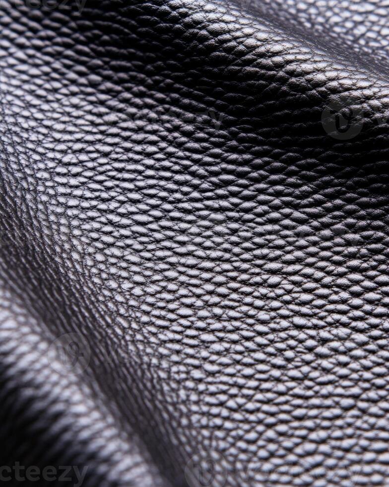 Close-up view of luxurious leather showcasing intricate stitching and rich texture for design inspiration photo