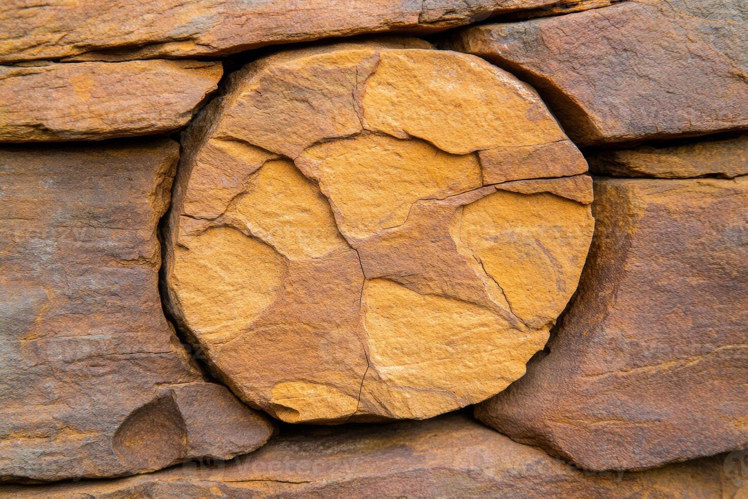 Explore the intricate details of rough organic stone texture illuminated by soft light photo