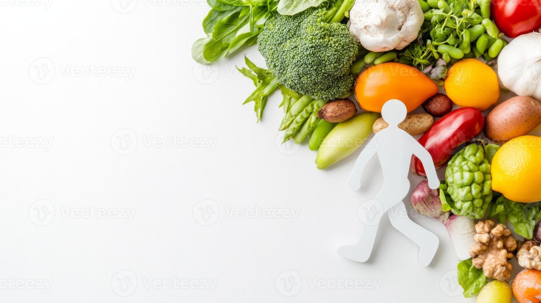 Concept of metabolism and nutrition with fresh foods illustrating the relationship between diet and metabolic health photo