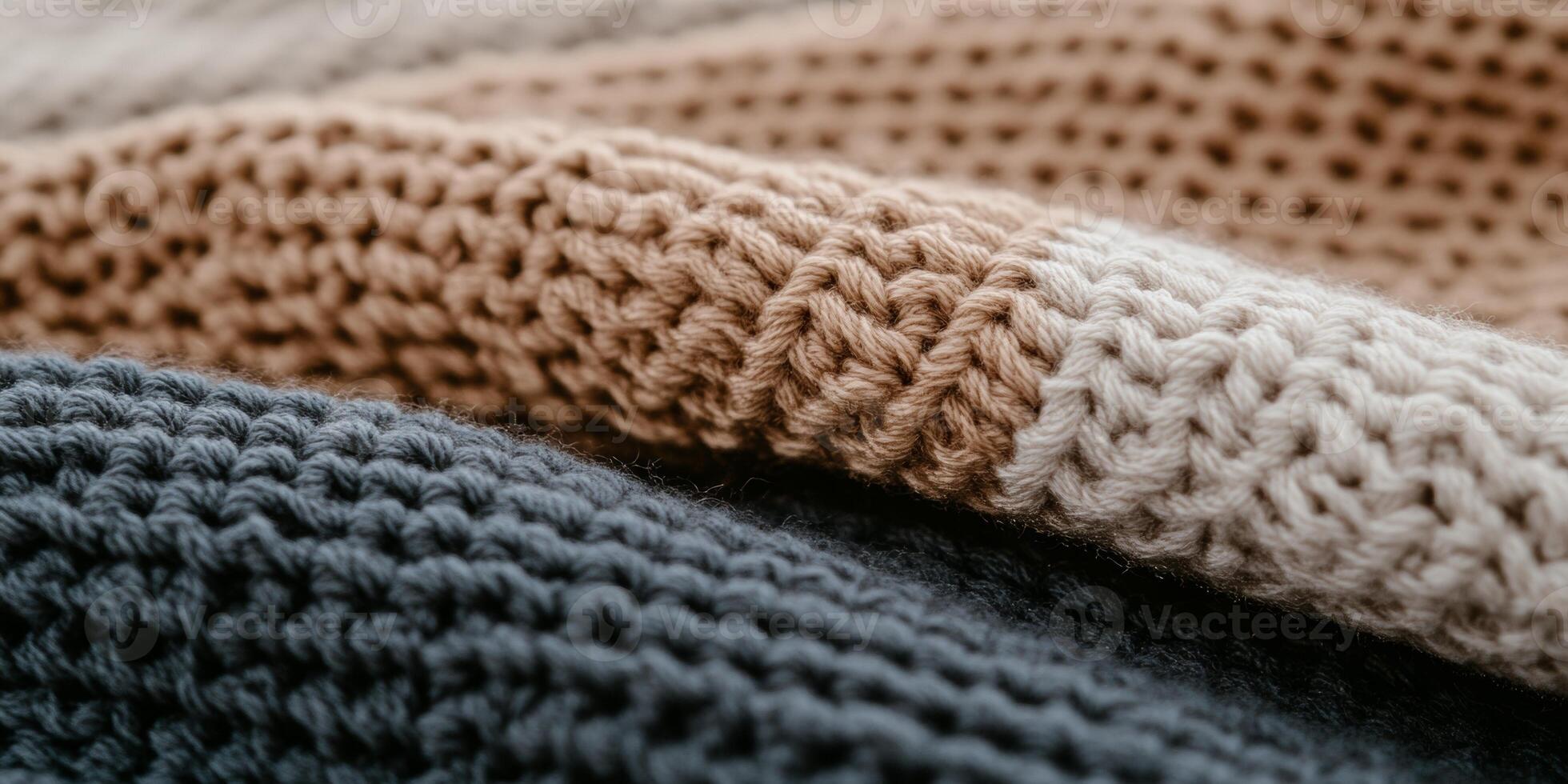 Close-up of warm brown and black fabric texture creating a cozy and rustic atmosphere in a natural setting photo