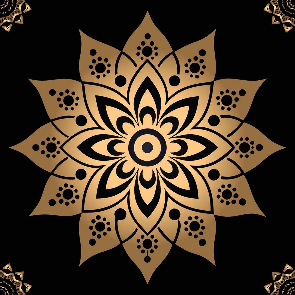 The Ornate Gold Mandala Art vector