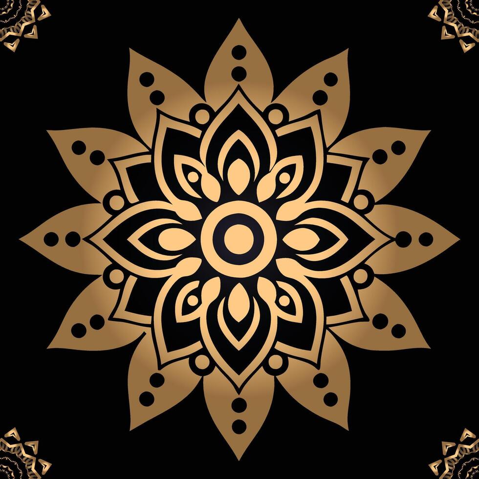 A Golden Mandala Design vector