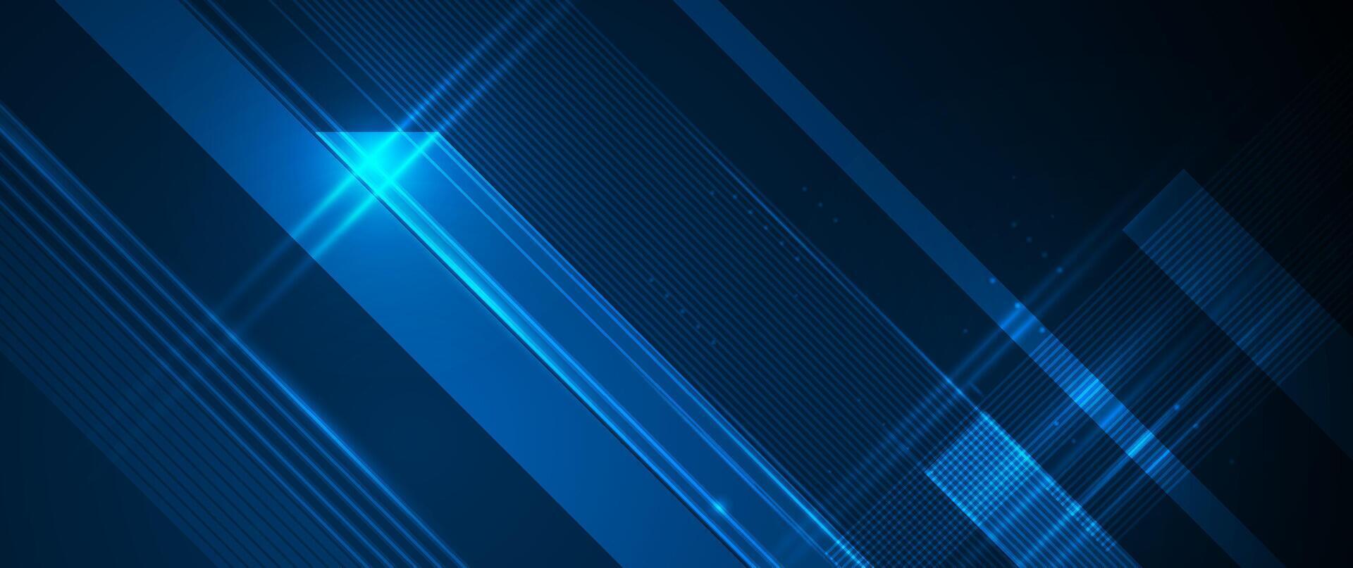 Abstract light line, stripe pattern, geometric shapemon gradient blue background. vector