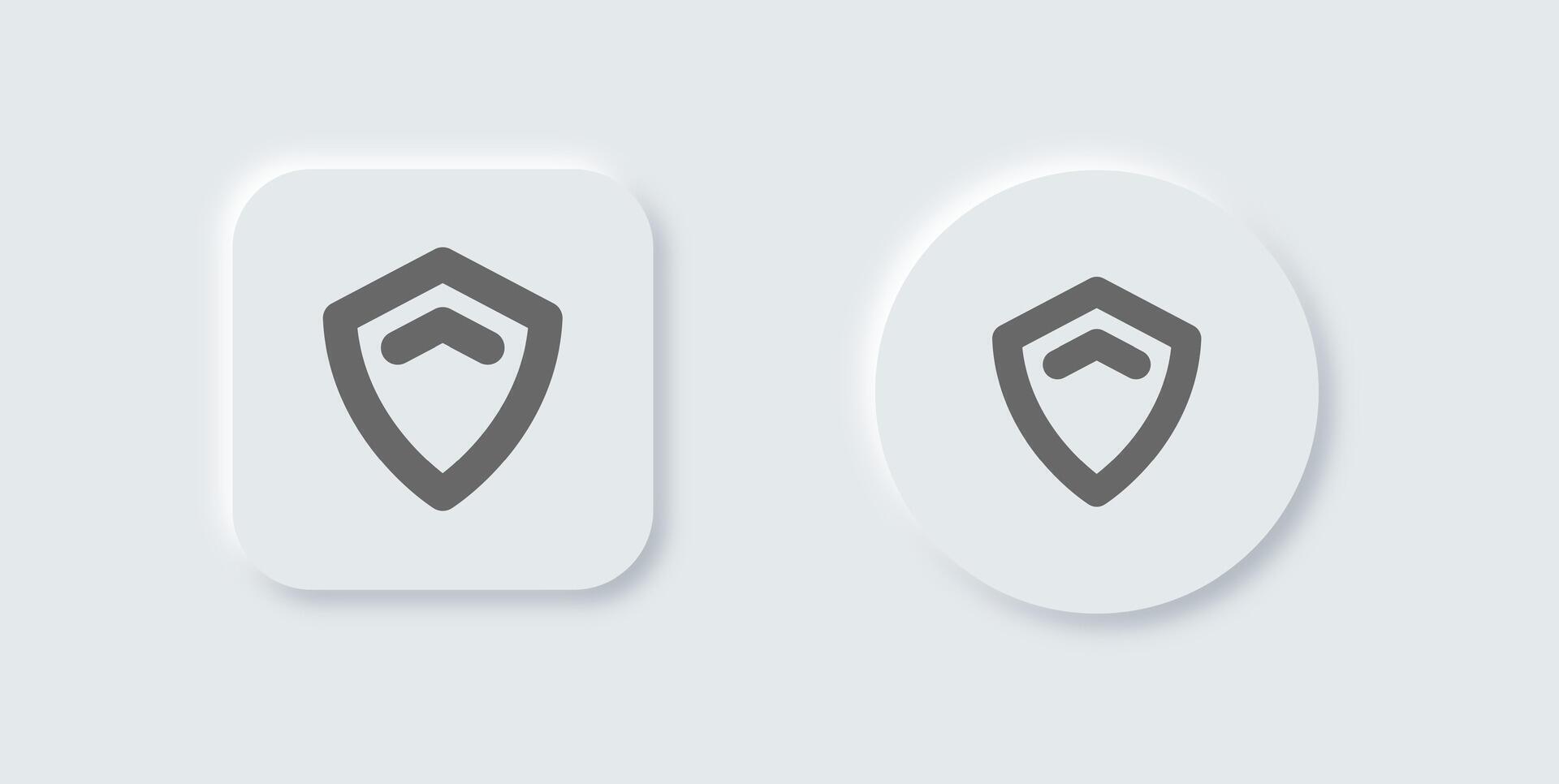 Privacy line icon in neomorphic design style. Personal data signs illustration. vector