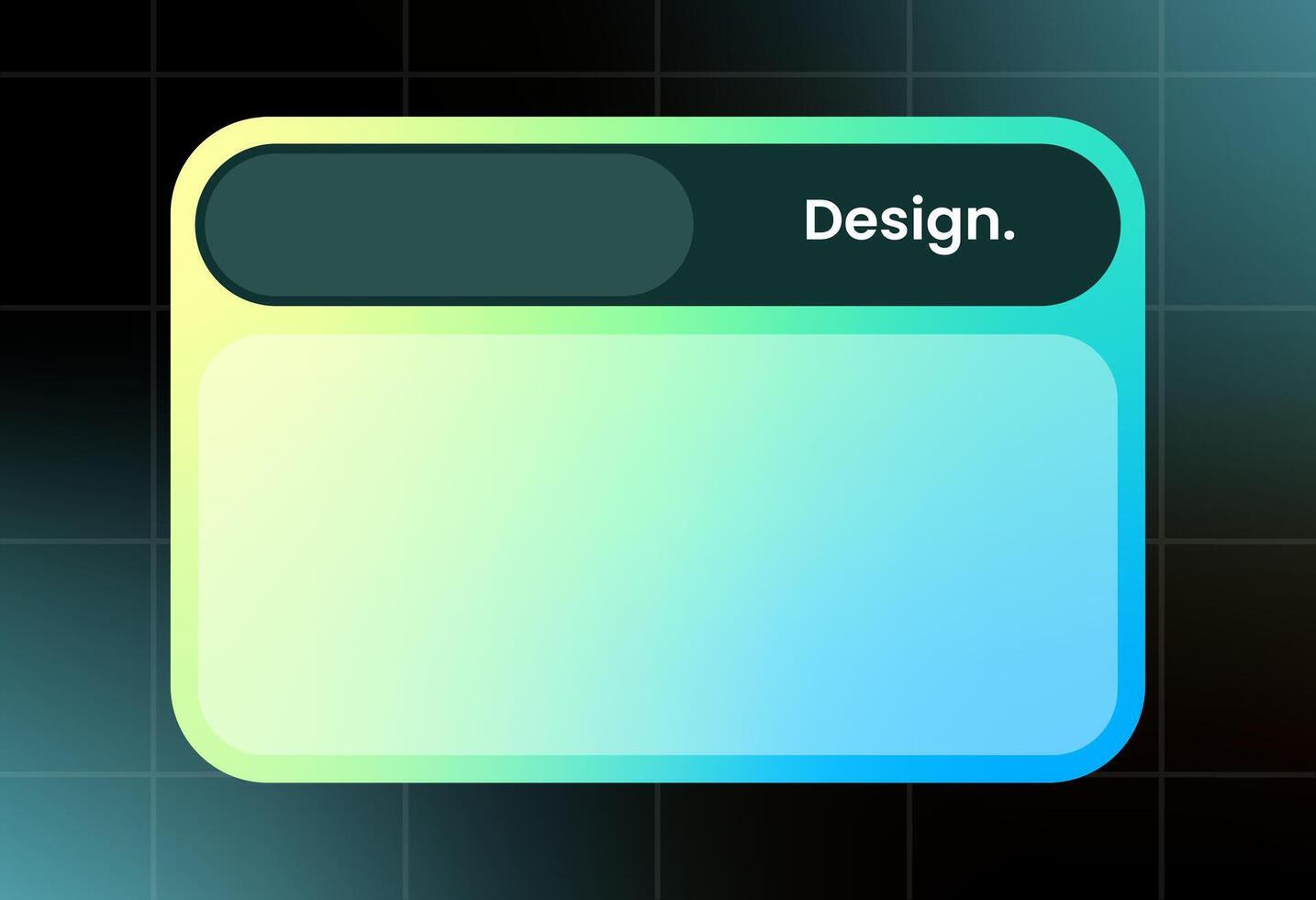 Futuristic design element in gradient colors. Pop up interface element. vector