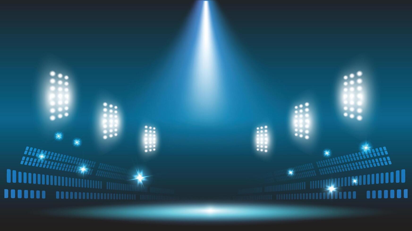 Abstract technology background stadium stage hall with scenic lights of round futuristic vector