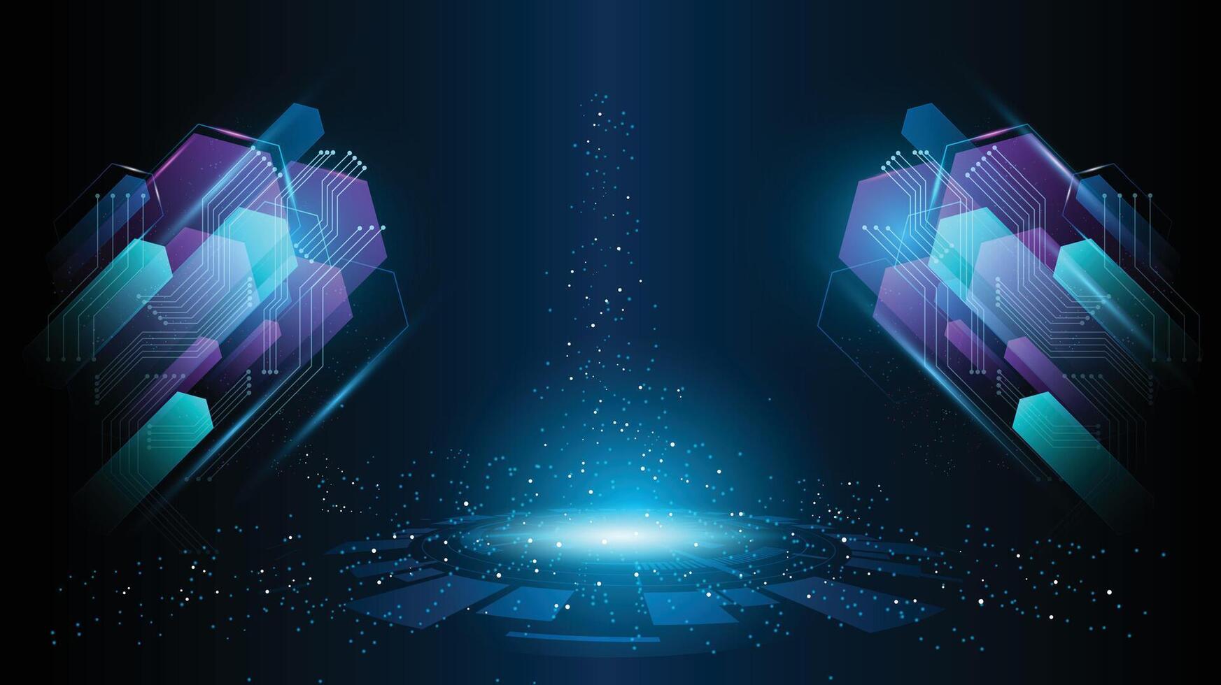 Abstract technology background Hi-tech communication concept vector