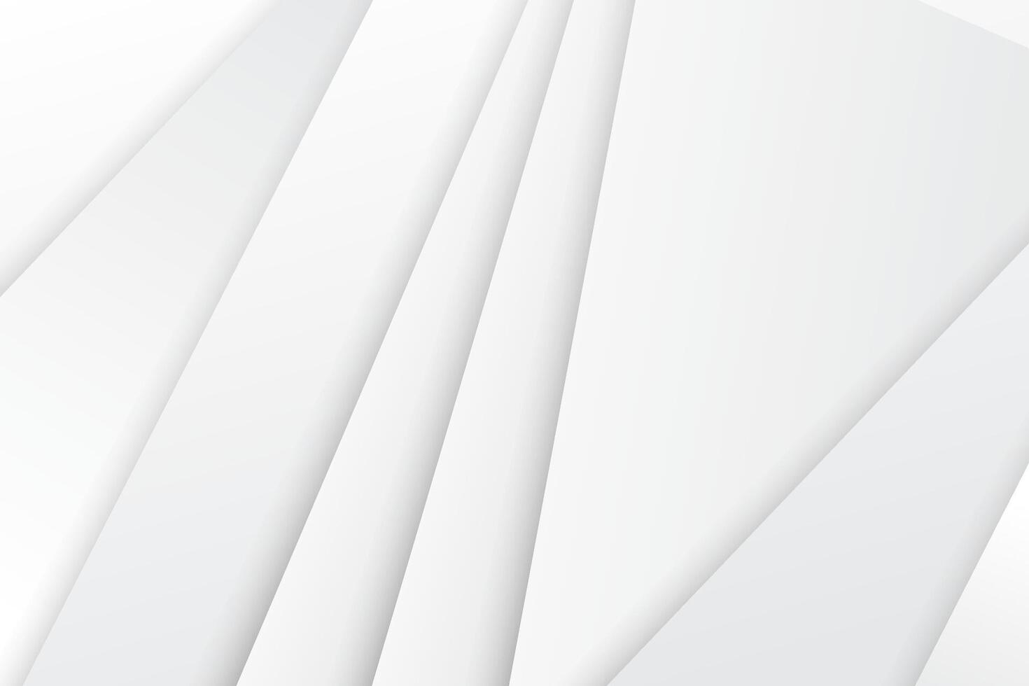 Elegant overlapping white geometric background vector